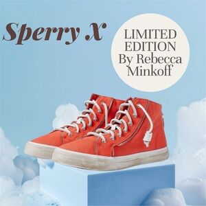 🌺Sperry X by Rebecca Minkoff High Tops in. Coral Size 8.5 NWOT
